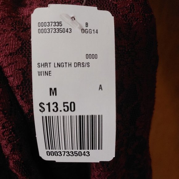 BNWT Forever 21 Lace Burgundy Wine Dress - Picture 3 of 4